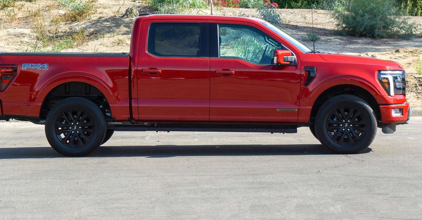 Window tint shades previewed on a Ford F-150 crew cab